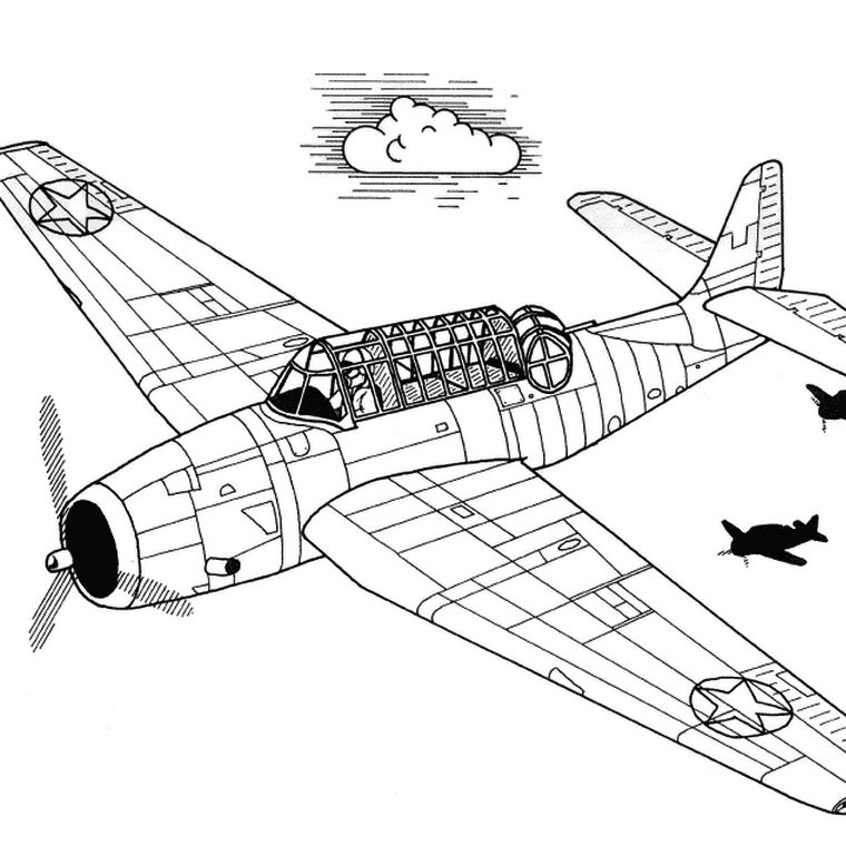 Disegno da colorare: aereo militare (Trasporto) #141037 - Pagine da Colorare Stampabili Gratuite