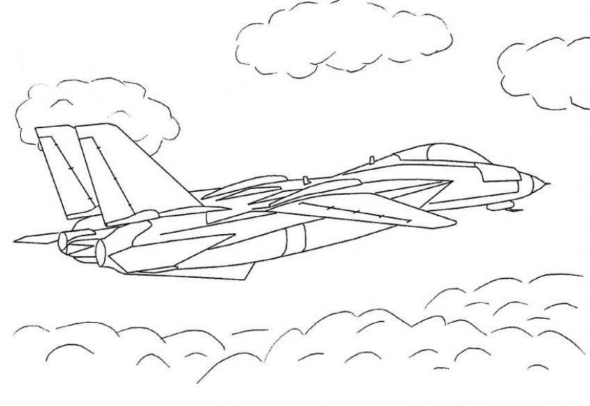 Disegno da colorare: aereo militare (Trasporto) #141039 - Pagine da Colorare Stampabili Gratuite