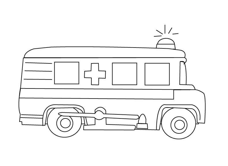 Disegno da colorare: Ambulanza (Trasporto) #136771 - Pagine da Colorare Stampabili Gratuite