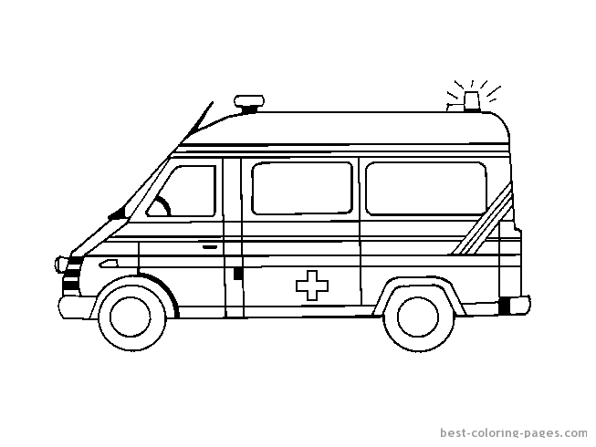 Disegno da colorare: Ambulanza (Trasporto) #136790 - Pagine da Colorare Stampabili Gratuite