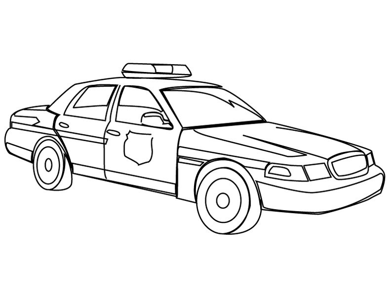 Disegno da colorare: Auto della polizia (Trasporto) #142939 - Pagine da Colorare Stampabili Gratuite