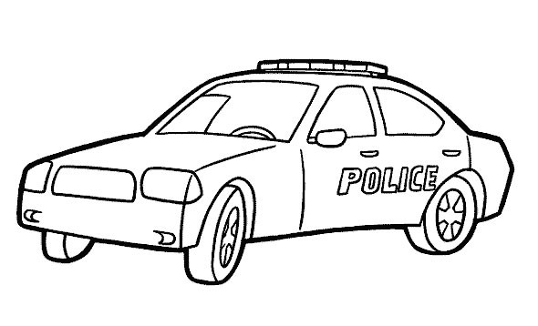 Disegno da colorare: Auto della polizia (Trasporto) #142942 - Pagine da Colorare Stampabili Gratuite