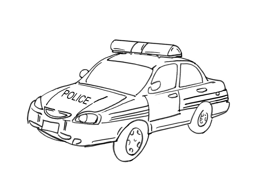 Disegno da colorare: Auto della polizia (Trasporto) #142944 - Pagine da Colorare Stampabili Gratuite