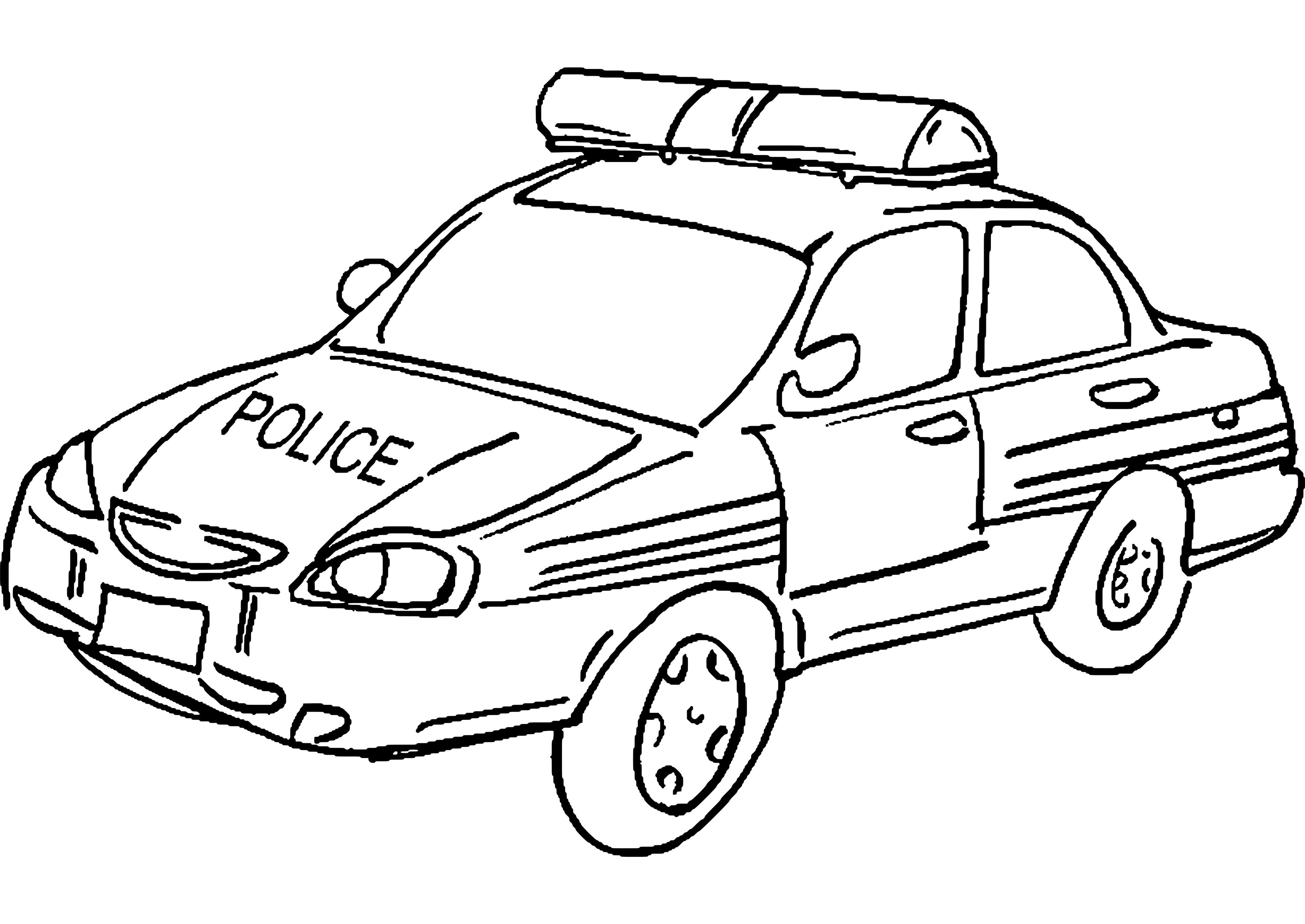 Disegno da colorare: Auto della polizia (Trasporto) #142949 - Pagine da Colorare Stampabili Gratuite