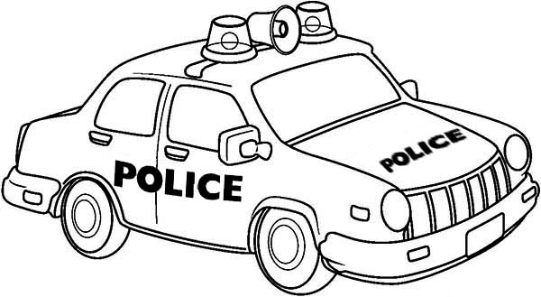 Disegno da colorare: Auto della polizia (Trasporto) #143035 - Pagine da Colorare Stampabili Gratuite