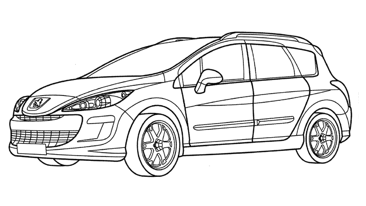 Disegno da colorare: Auto / Settore automobilistico (Trasporto) #146448 - Pagine da Colorare Stampabili Gratuite