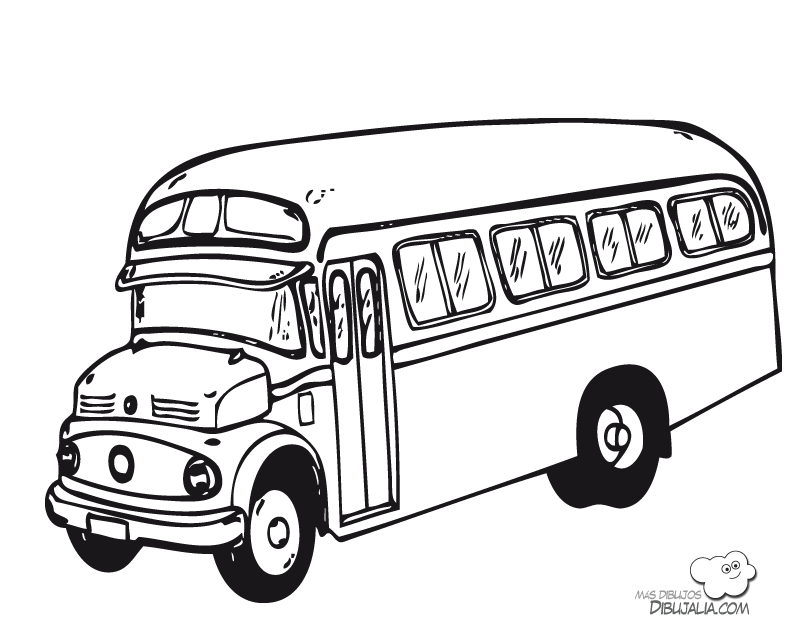 Disegno da colorare: Autobus / Pullman (Trasporto) #135297 - Pagine da Colorare Stampabili Gratuite