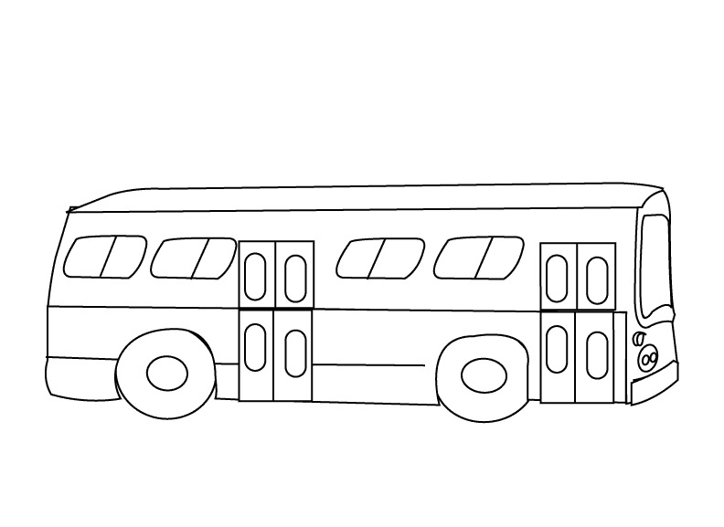 Disegno da colorare: Autobus / Pullman (Trasporto) #135301 - Pagine da Colorare Stampabili Gratuite