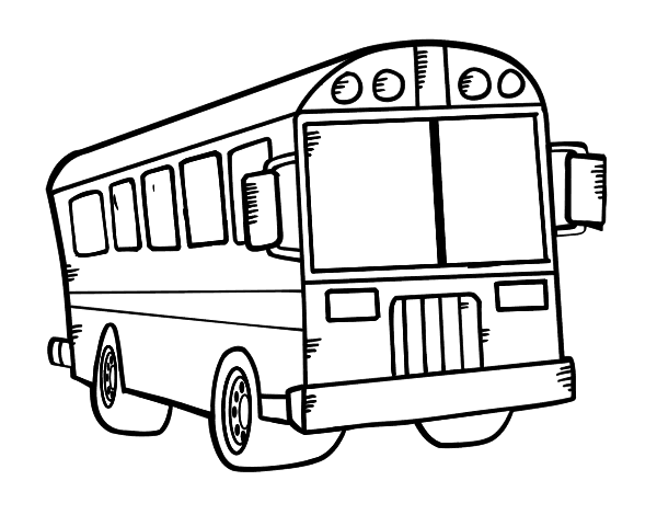 Disegno da colorare: Autobus / Pullman (Trasporto) #135304 - Pagine da Colorare Stampabili Gratuite