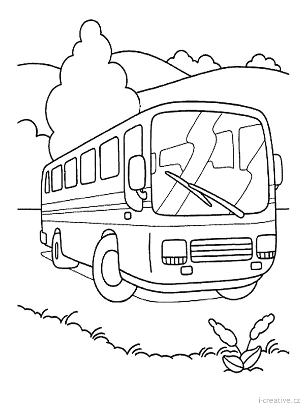 Disegno da colorare: Autobus / Pullman (Trasporto) #135308 - Pagine da Colorare Stampabili Gratuite