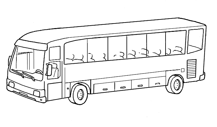Disegno da colorare: Autobus / Pullman (Trasporto) #135314 - Pagine da Colorare Stampabili Gratuite
