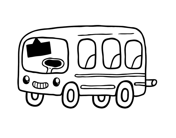 Disegno da colorare: Autobus / Pullman (Trasporto) #135315 - Pagine da Colorare Stampabili Gratuite