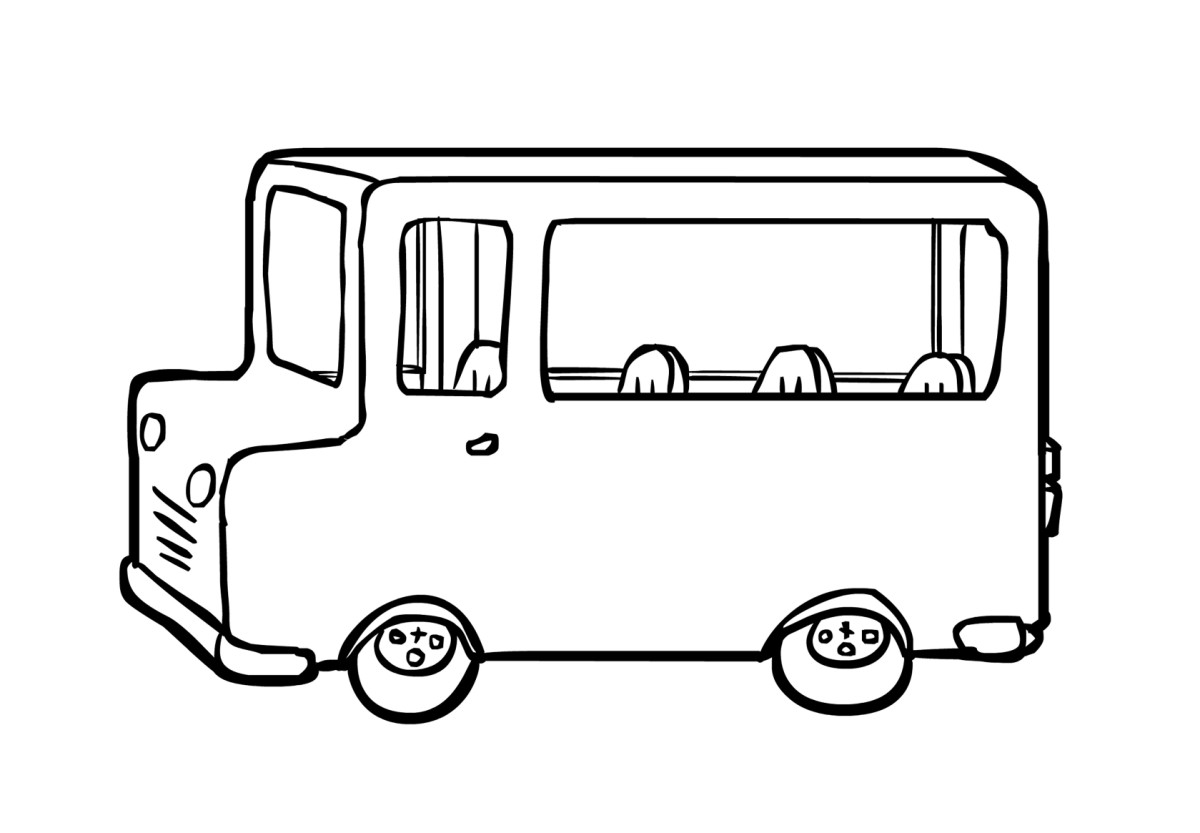 Disegno da colorare: Autobus / Pullman (Trasporto) #135329 - Pagine da Colorare Stampabili Gratuite