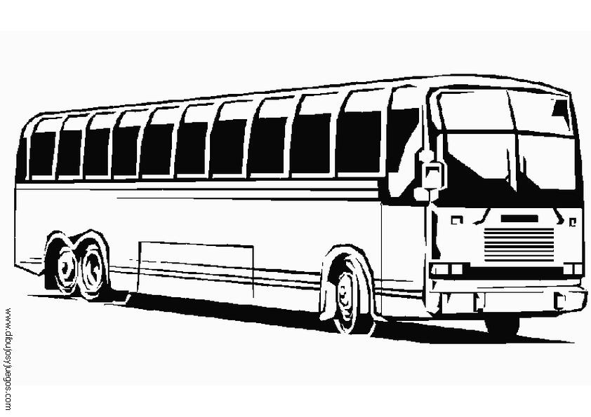 Disegno da colorare: Autobus / Pullman (Trasporto) #135343 - Pagine da Colorare Stampabili Gratuite