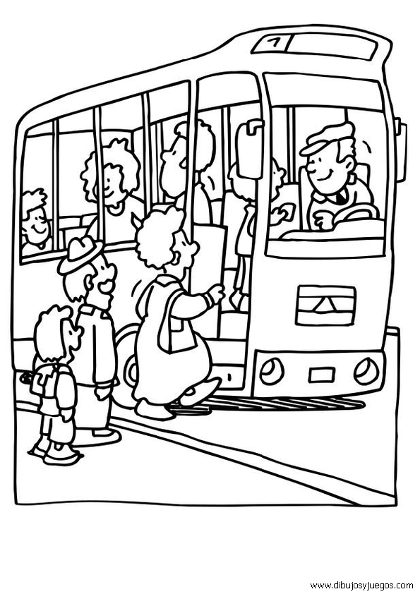 Disegno da colorare: Autobus / Pullman (Trasporto) #135361 - Pagine da Colorare Stampabili Gratuite