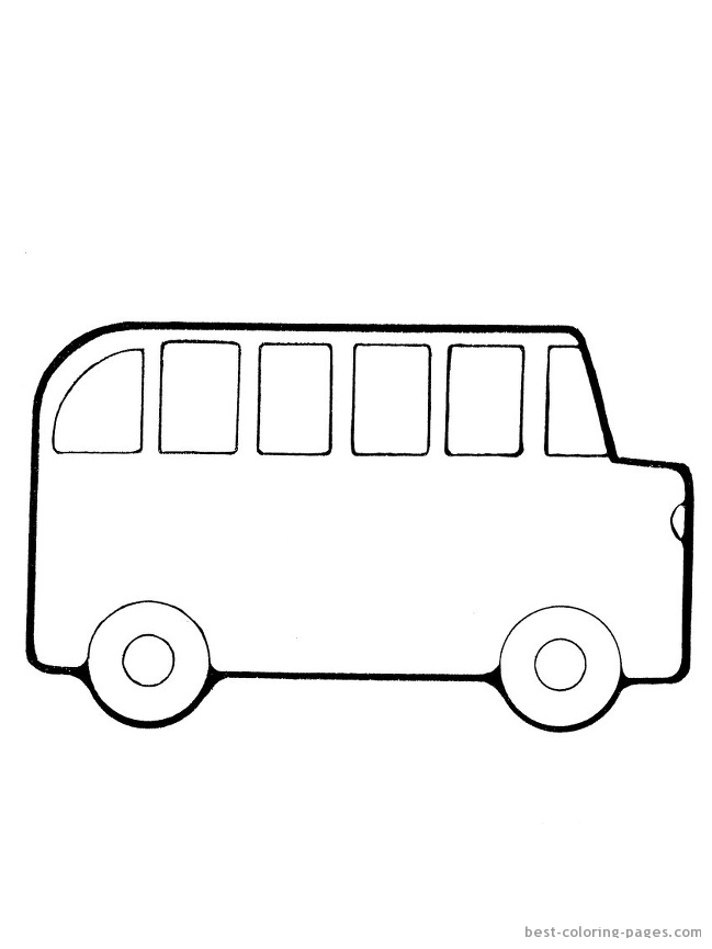 Disegno da colorare: Autobus / Pullman (Trasporto) #135362 - Pagine da Colorare Stampabili Gratuite