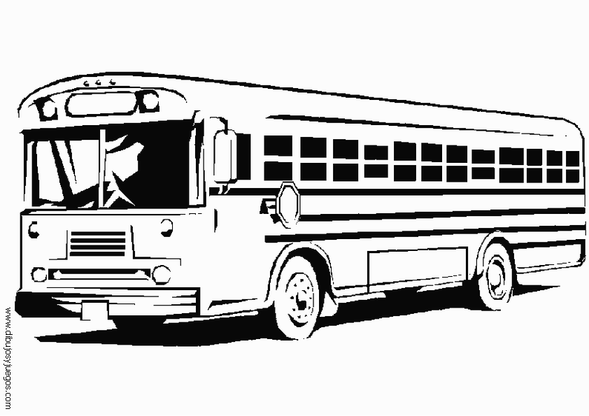Disegno da colorare: Autobus / Pullman (Trasporto) #135375 - Pagine da Colorare Stampabili Gratuite