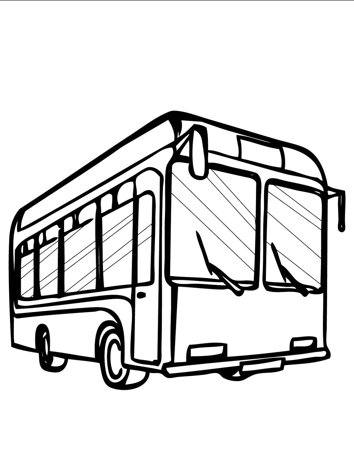 Disegno da colorare: Autobus / Pullman (Trasporto) #135384 - Pagine da Colorare Stampabili Gratuite