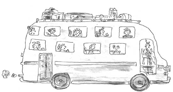 Disegno da colorare: Autobus / Pullman (Trasporto) #135386 - Pagine da Colorare Stampabili Gratuite