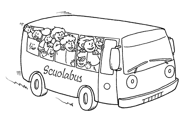 Disegno da colorare: Autobus / Pullman (Trasporto) #135394 - Pagine da Colorare Stampabili Gratuite