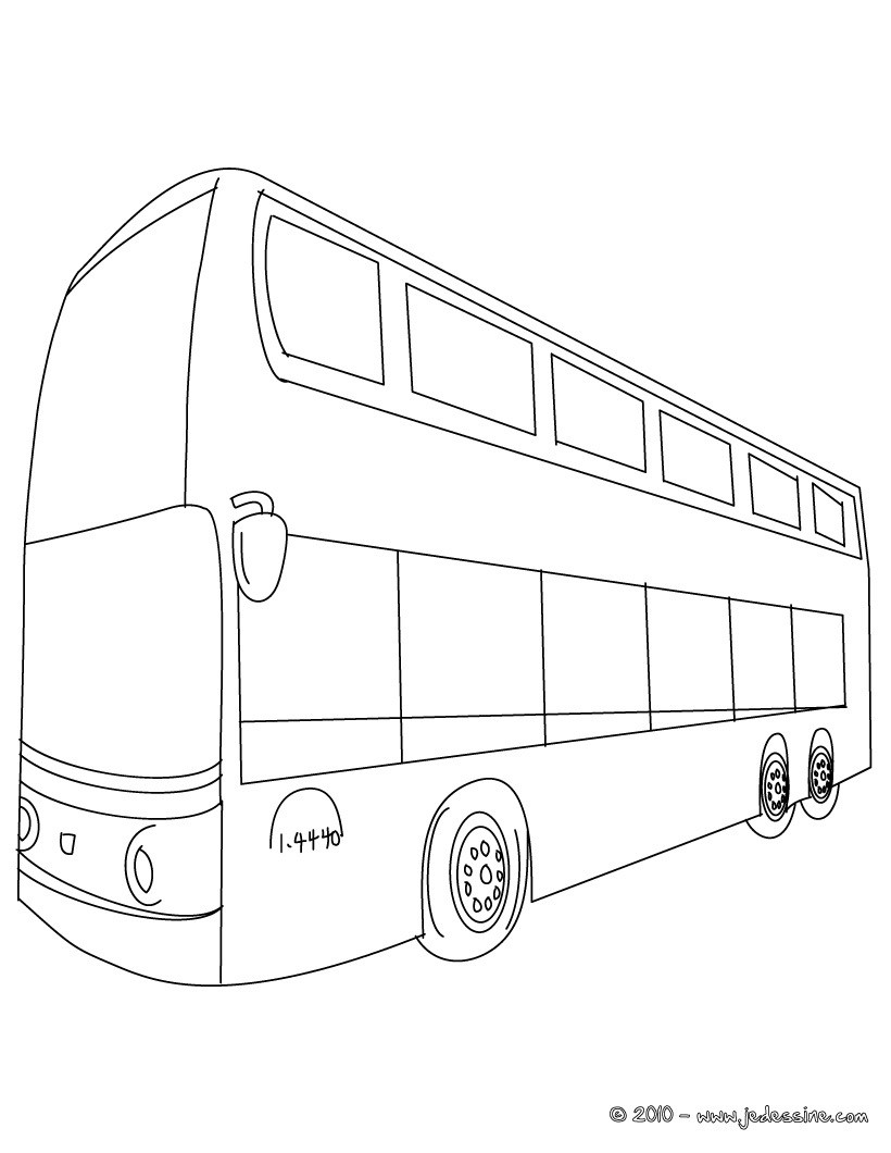 Disegno da colorare: Autobus / Pullman (Trasporto) #135441 - Pagine da Colorare Stampabili Gratuite