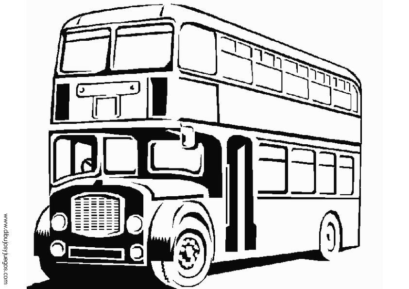 Disegno da colorare: Autobus / Pullman (Trasporto) #135468 - Pagine da Colorare Stampabili Gratuite