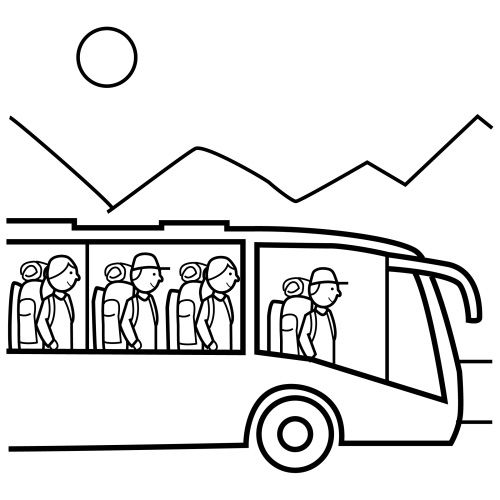 Disegno da colorare: Autobus / Pullman (Trasporto) #135489 - Pagine da Colorare Stampabili Gratuite
