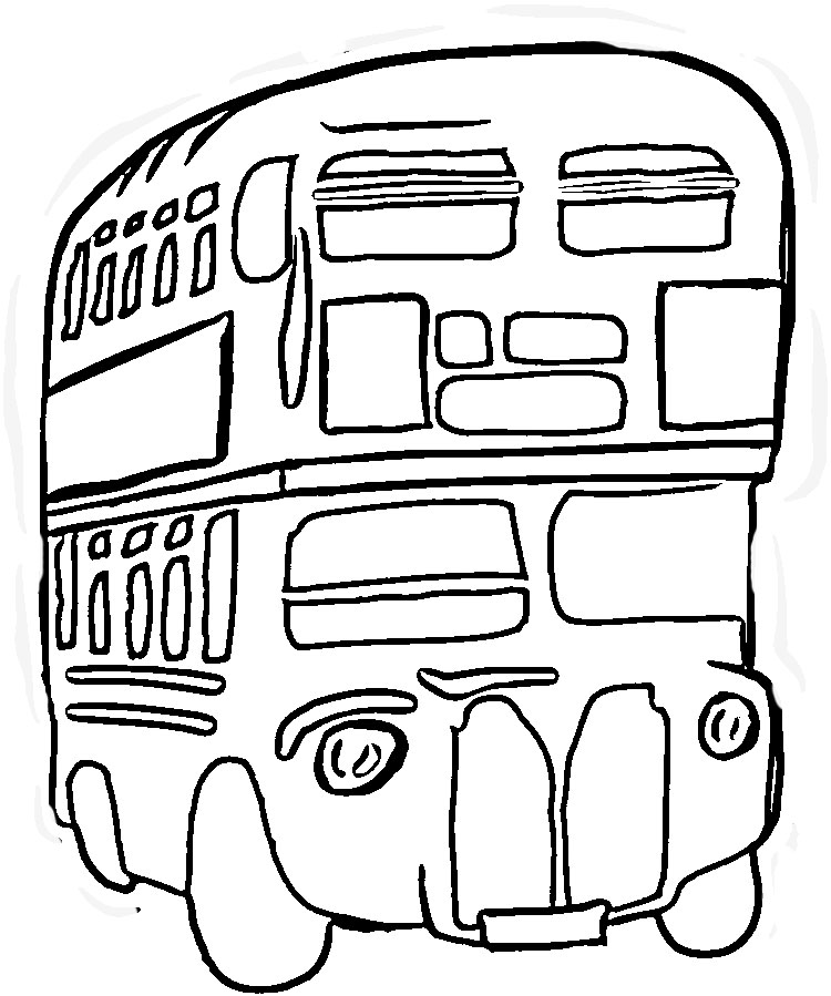 Disegno da colorare: Autobus / Pullman (Trasporto) #135494 - Pagine da Colorare Stampabili Gratuite