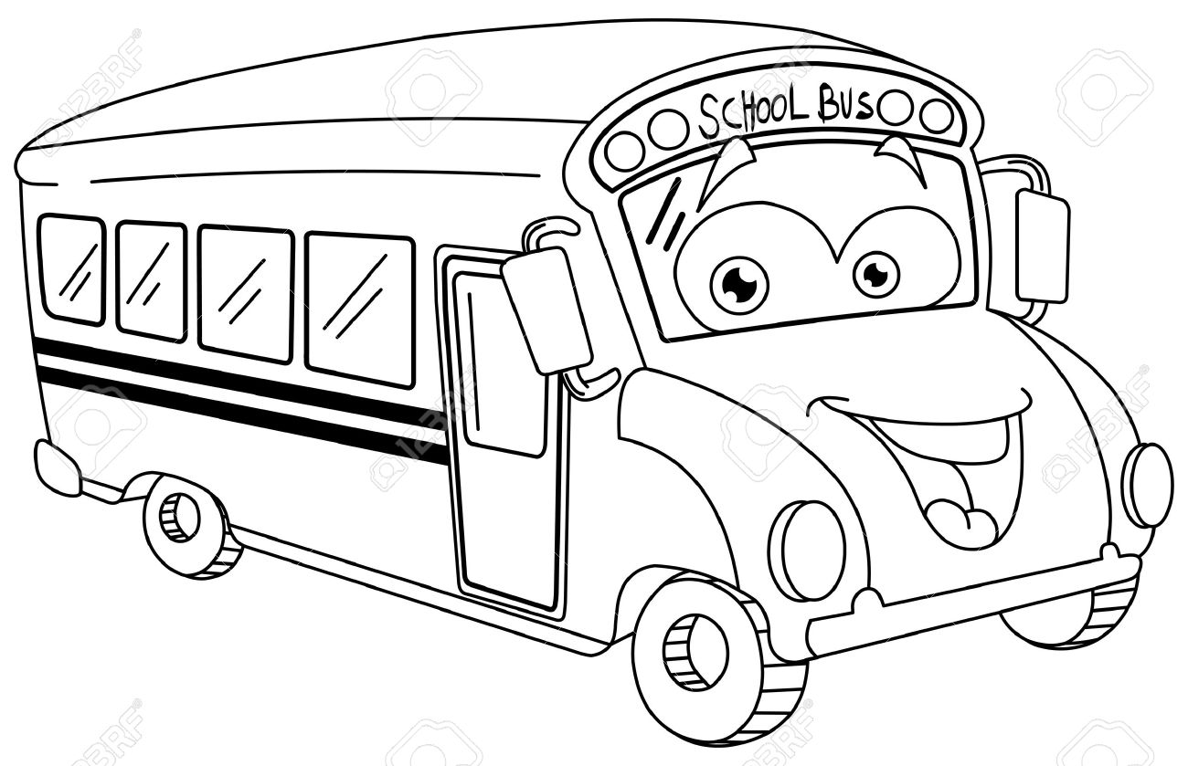 Disegno da colorare: Autobus / Pullman (Trasporto) #135499 - Pagine da Colorare Stampabili Gratuite