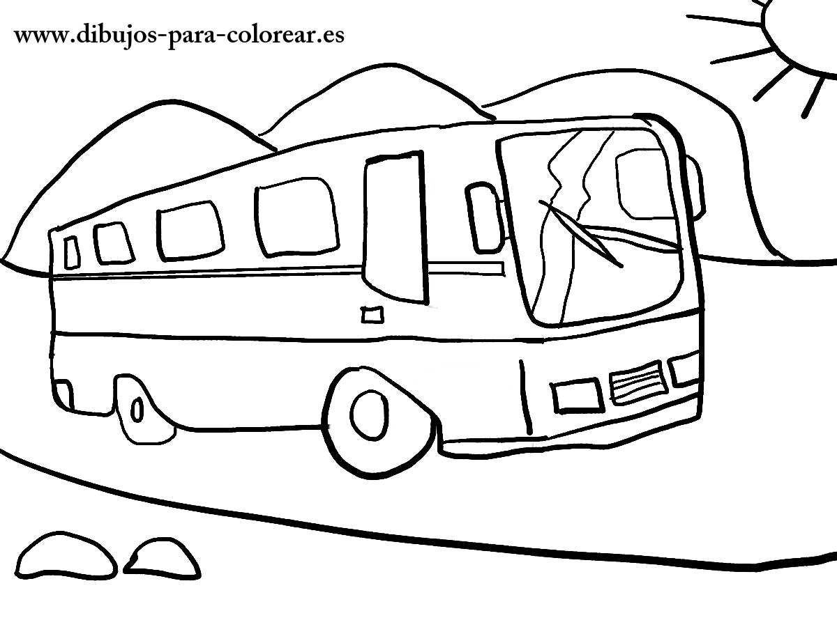 Disegno da colorare: Autobus / Pullman (Trasporto) #135500 - Pagine da Colorare Stampabili Gratuite