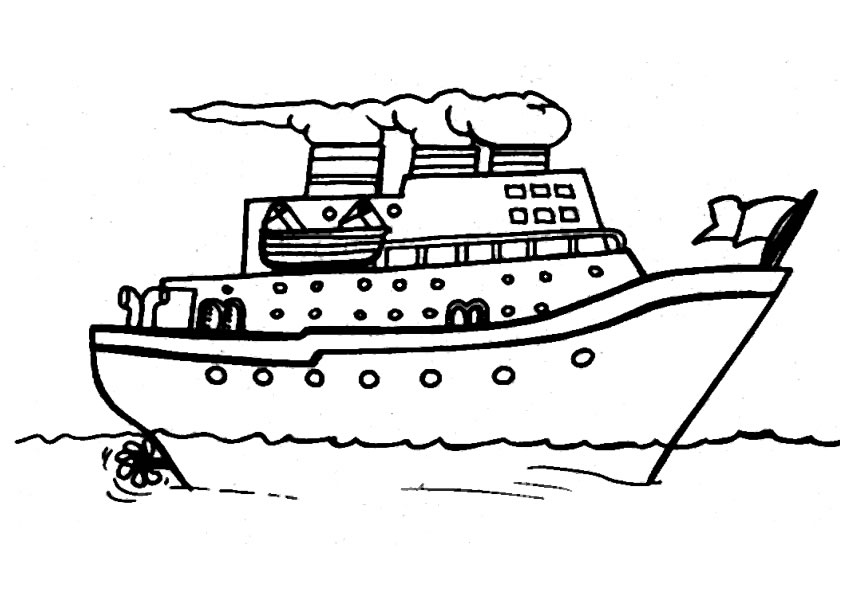 Disegno da colorare: Barca / Nave (Trasporto) #137440 - Pagine da Colorare Stampabili Gratuite