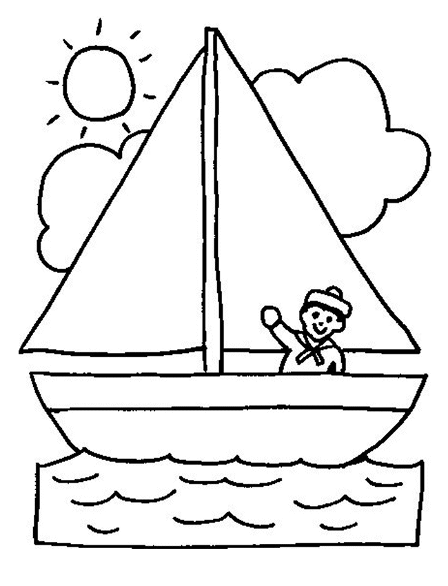 Disegno da colorare: Barca / Nave (Trasporto) #137441 - Pagine da Colorare Stampabili Gratuite