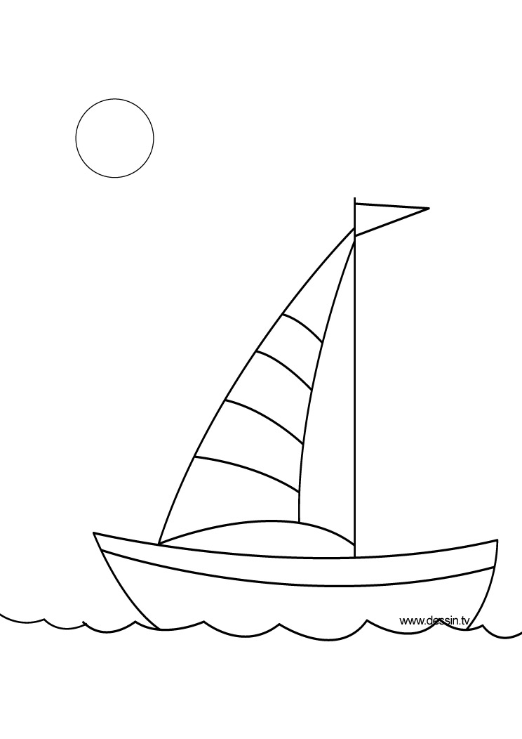 Disegno da colorare: Barca / Nave (Trasporto) #137447 - Pagine da Colorare Stampabili Gratuite