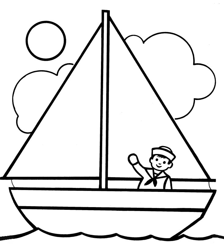 Disegno da colorare: Barca / Nave (Trasporto) #137454 - Pagine da Colorare Stampabili Gratuite