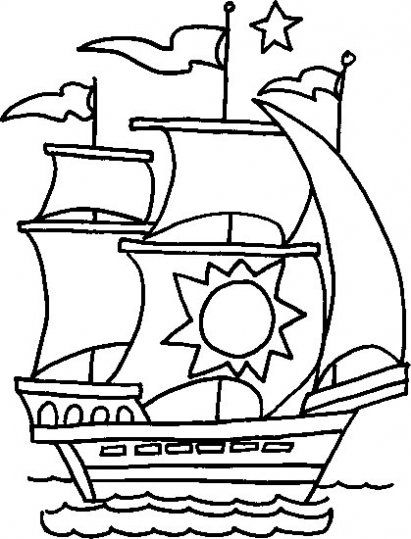 Disegno da colorare: Barca / Nave (Trasporto) #137460 - Pagine da Colorare Stampabili Gratuite
