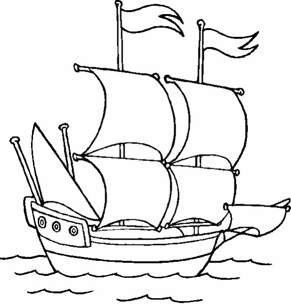 Disegno da colorare: Barca / Nave (Trasporto) #137468 - Pagine da Colorare Stampabili Gratuite