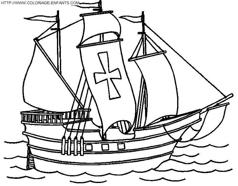Disegno da colorare: Barca / Nave (Trasporto) #137476 - Pagine da Colorare Stampabili Gratuite