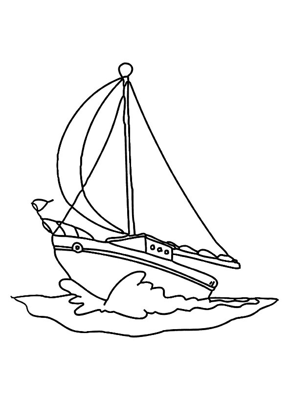 Disegno da colorare: Barca / Nave (Trasporto) #137479 - Pagine da Colorare Stampabili Gratuite
