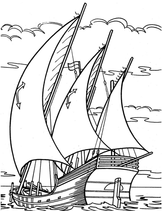Disegno da colorare: Barca / Nave (Trasporto) #137485 - Pagine da Colorare Stampabili Gratuite