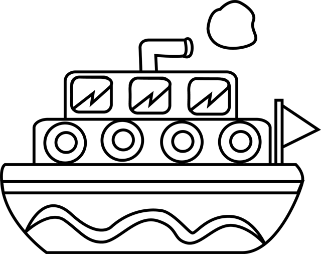 Disegno da colorare: Barca / Nave (Trasporto) #137508 - Pagine da Colorare Stampabili Gratuite