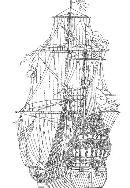 Disegno da colorare: Barca / Nave (Trasporto) #137511 - Pagine da Colorare Stampabili Gratuite