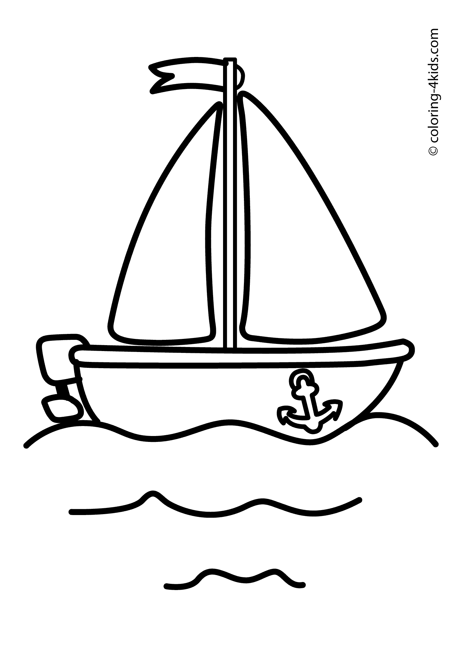 Disegno da colorare: Barca / Nave (Trasporto) #137525 - Pagine da Colorare Stampabili Gratuite