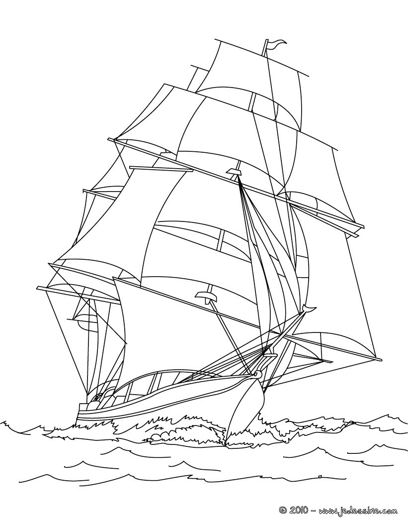 Disegno da colorare: Barca / Nave (Trasporto) #137575 - Pagine da Colorare Stampabili Gratuite