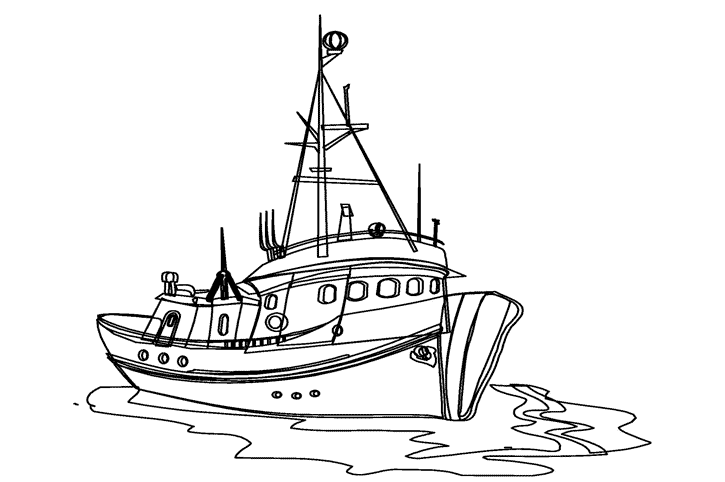 Disegno da colorare: Barca / Nave (Trasporto) #137605 - Pagine da Colorare Stampabili Gratuite
