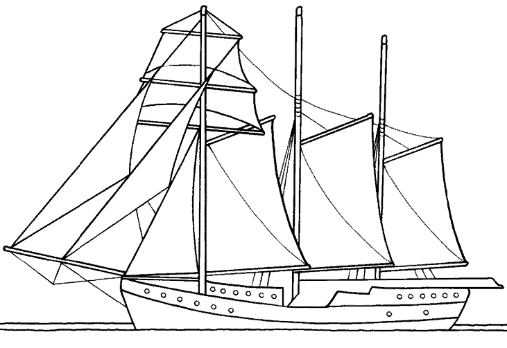 Disegno da colorare: Barca / Nave (Trasporto) #137653 - Pagine da Colorare Stampabili Gratuite