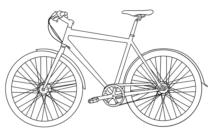 Disegno da colorare: Bicicletta / Bicicletta (Trasporto) #136939 - Pagine da Colorare Stampabili Gratuite