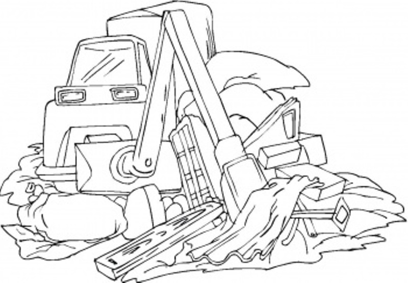 Disegno da colorare: Bulldozer / escavatore meccanico (Trasporto) #141683 - Pagine da Colorare Stampabili Gratuite