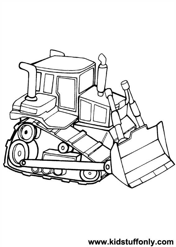Disegno da colorare: Bulldozer / escavatore meccanico (Trasporto) #141684 - Pagine da Colorare Stampabili Gratuite