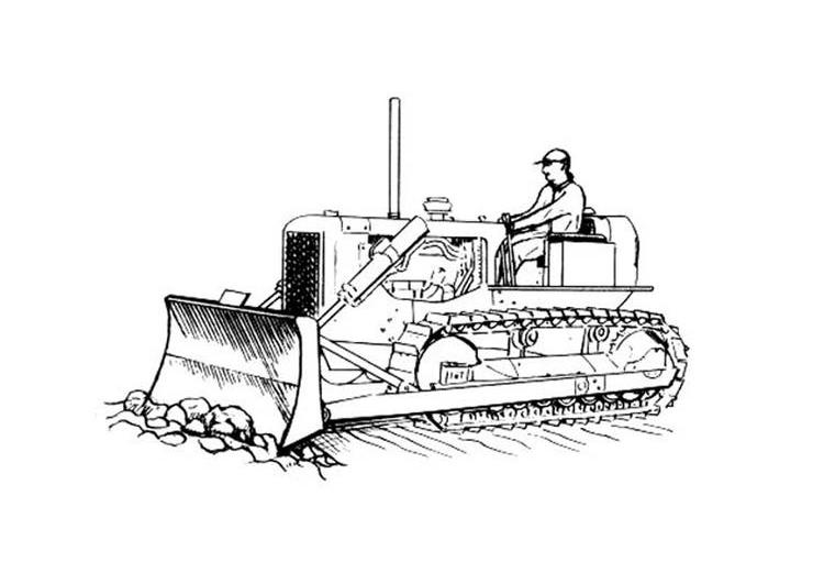 Disegno da colorare: Bulldozer / escavatore meccanico (Trasporto) #141687 - Pagine da Colorare Stampabili Gratuite