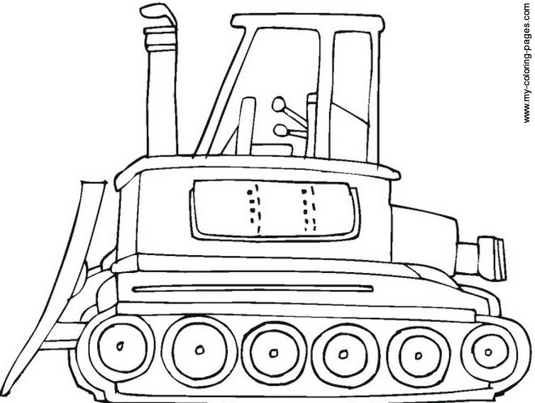 Disegno da colorare: Bulldozer / escavatore meccanico (Trasporto) #141688 - Pagine da Colorare Stampabili Gratuite